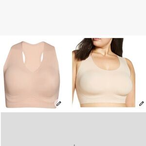 *Two!* True & Co Full Cup racer back and wide strap bralette M medium Desert